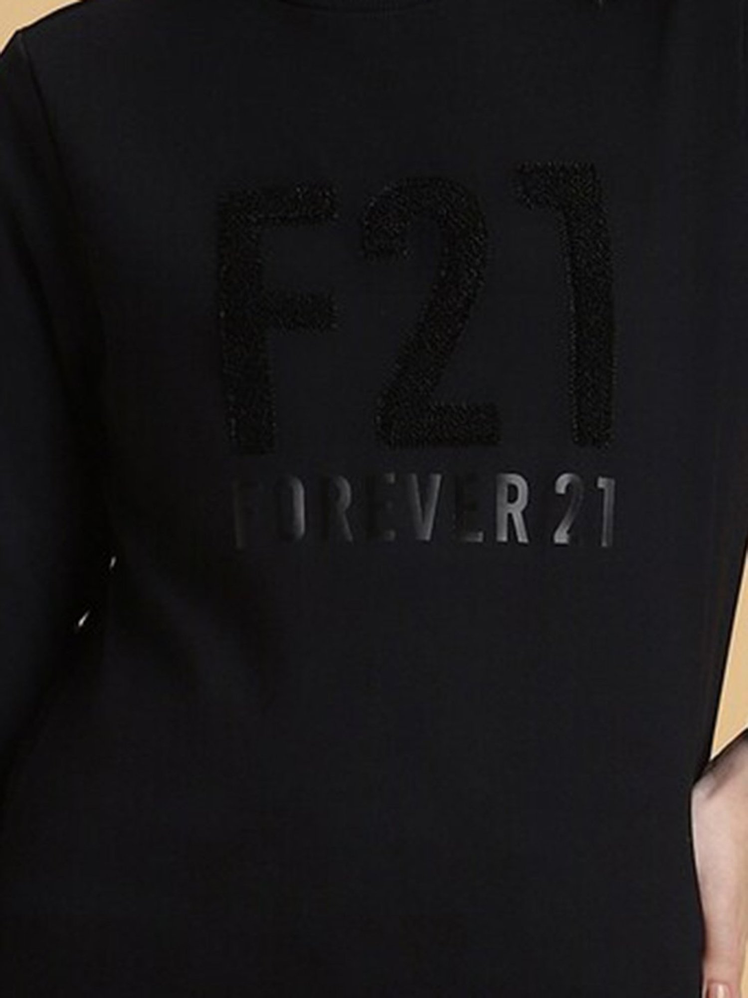 Forever 21 Black Graphic Print Sweatshirt