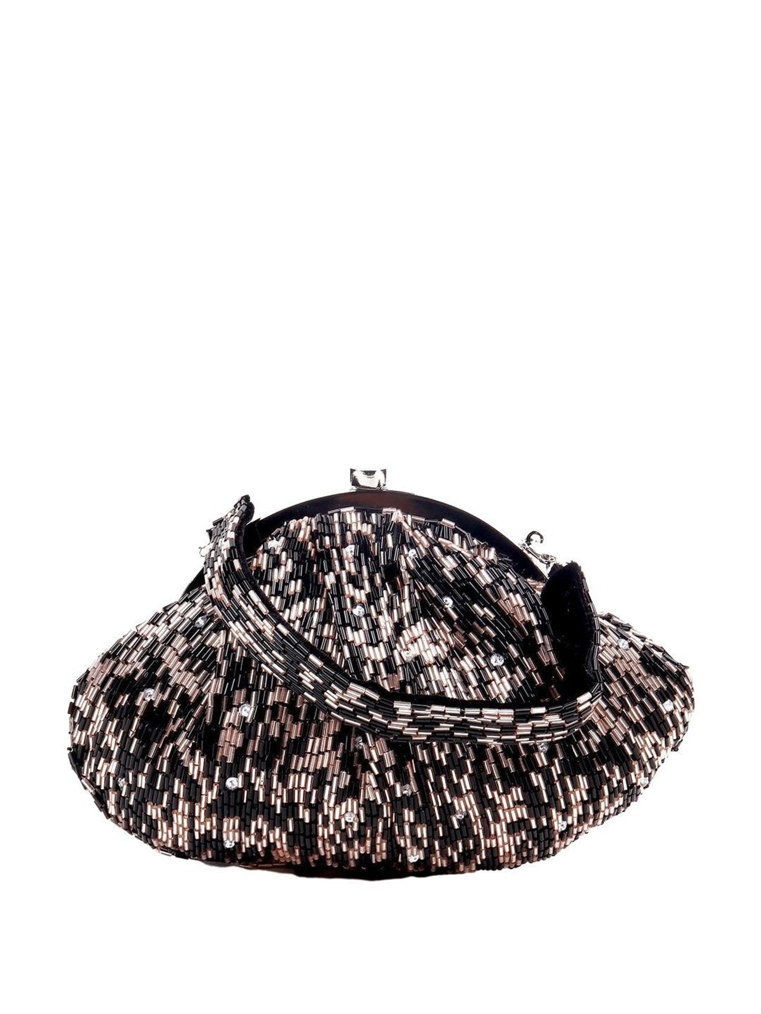 Odette Black & Gold Embellished Handbag