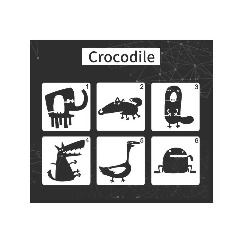 Children Drawing Stencils PET Material Painting Templates Reusable for DIY Painting Craft Journal Notebook Diary Scrapbooking Card Decoration