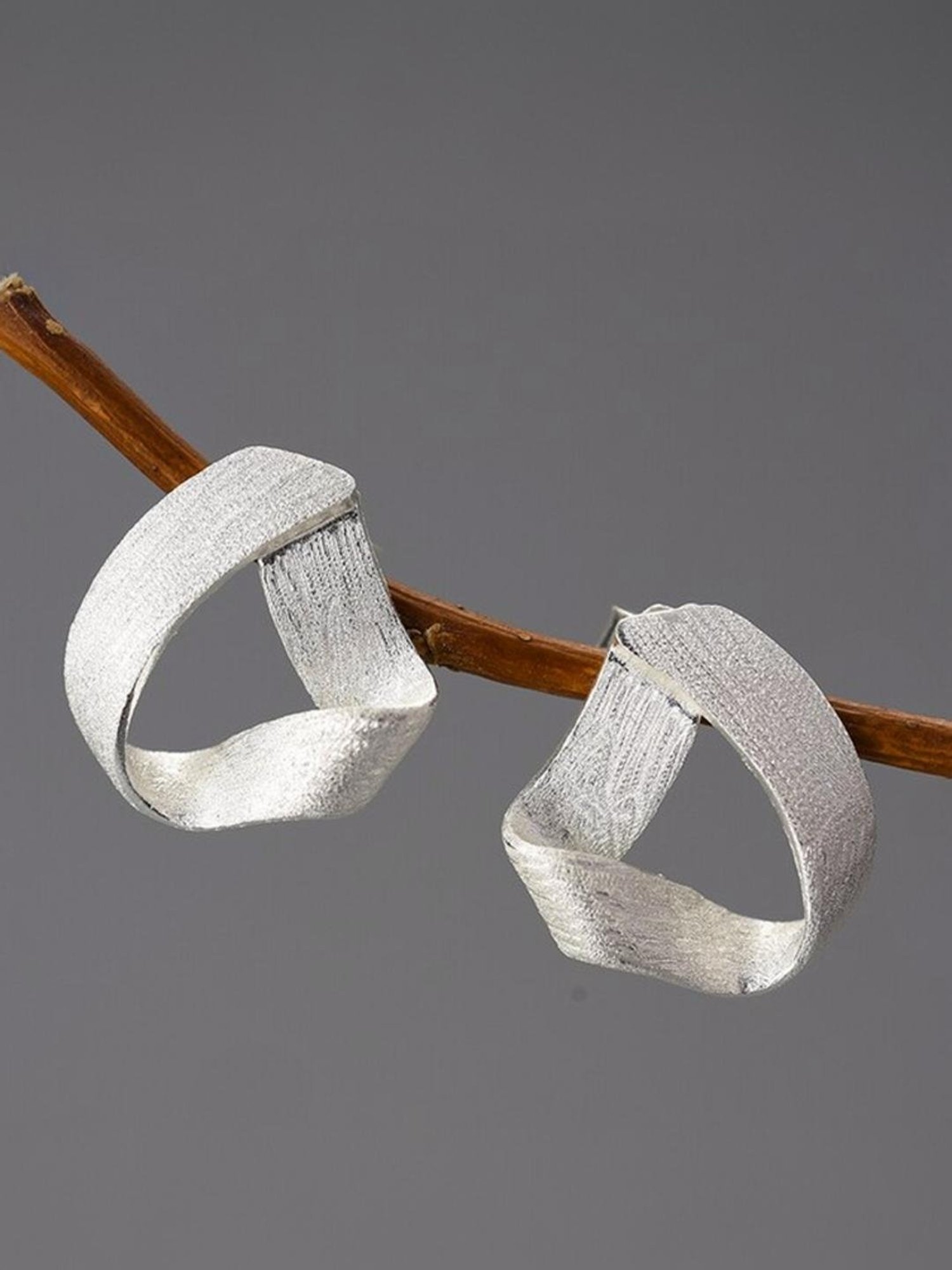 Rihi by P.C. Chandra Jewellers 92.5 Sterling Silver Foldover Earrings for Women & Girls