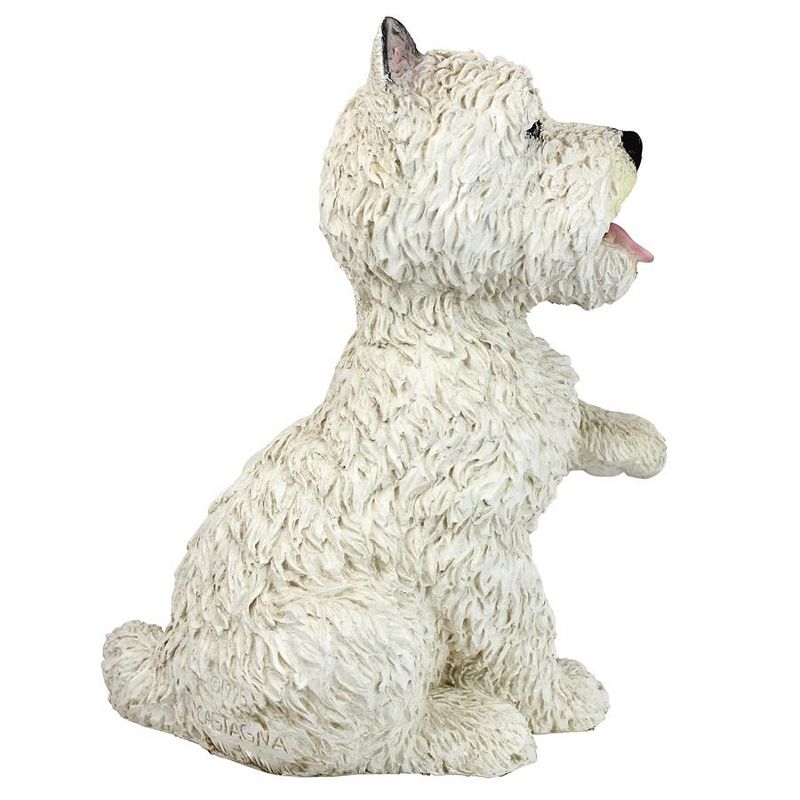 Design Toscano West Highland Terrier Puppy Dog Statue - White