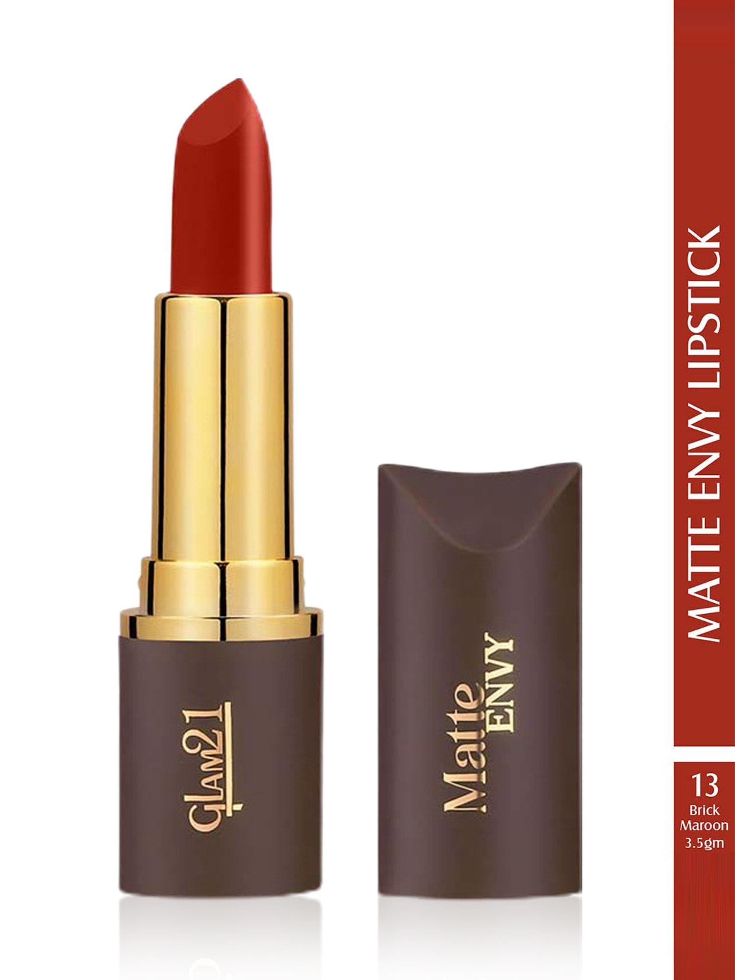 Glam21 Matte Envy Lipstick 13 Brick Maroon - 3.5 gm