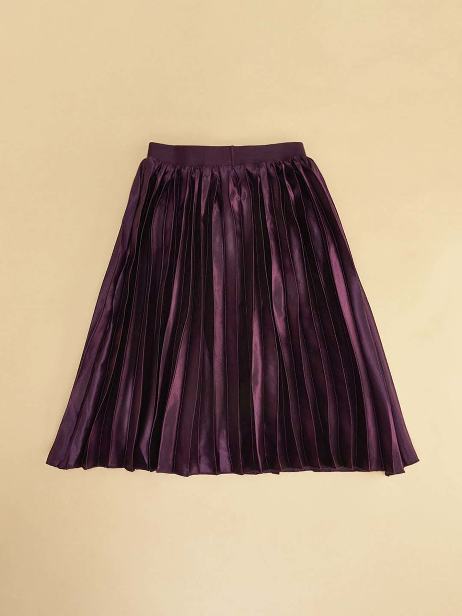 Pantaloons Junior Maroon Cotton Regular Fit Skirt