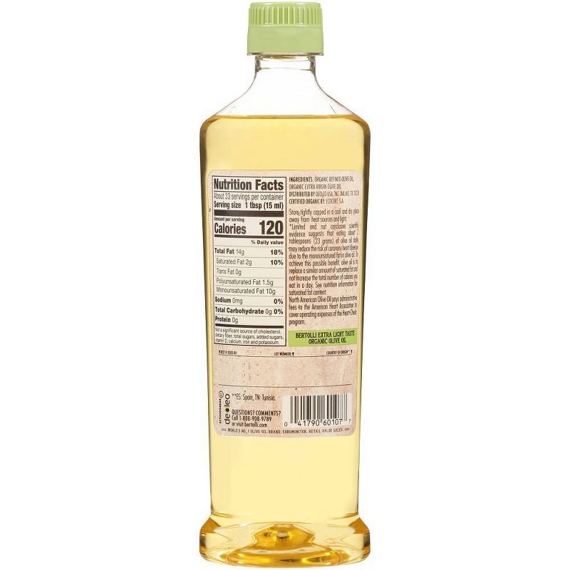 Bertolli Extra Light Tasting Organic Olive Oil - 16.9oz
