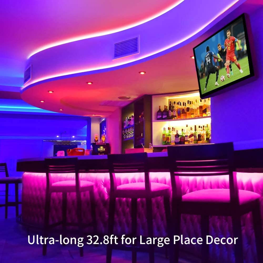 Govee LED Strip Lights 32.8FT RGB LED Lights with Remote Control 20 Colors and DIY Mode Color Changing LED Lights Easy Installation Light Strip for Bedroom Ceiling Kitchen (2x16.4FT)