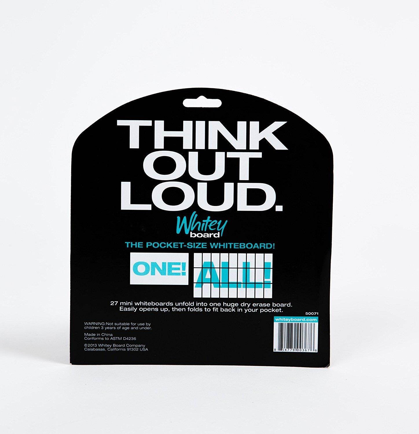 Bullseye Office Writeyboard - Foldable Portable Pocket Whiteboard with Marker