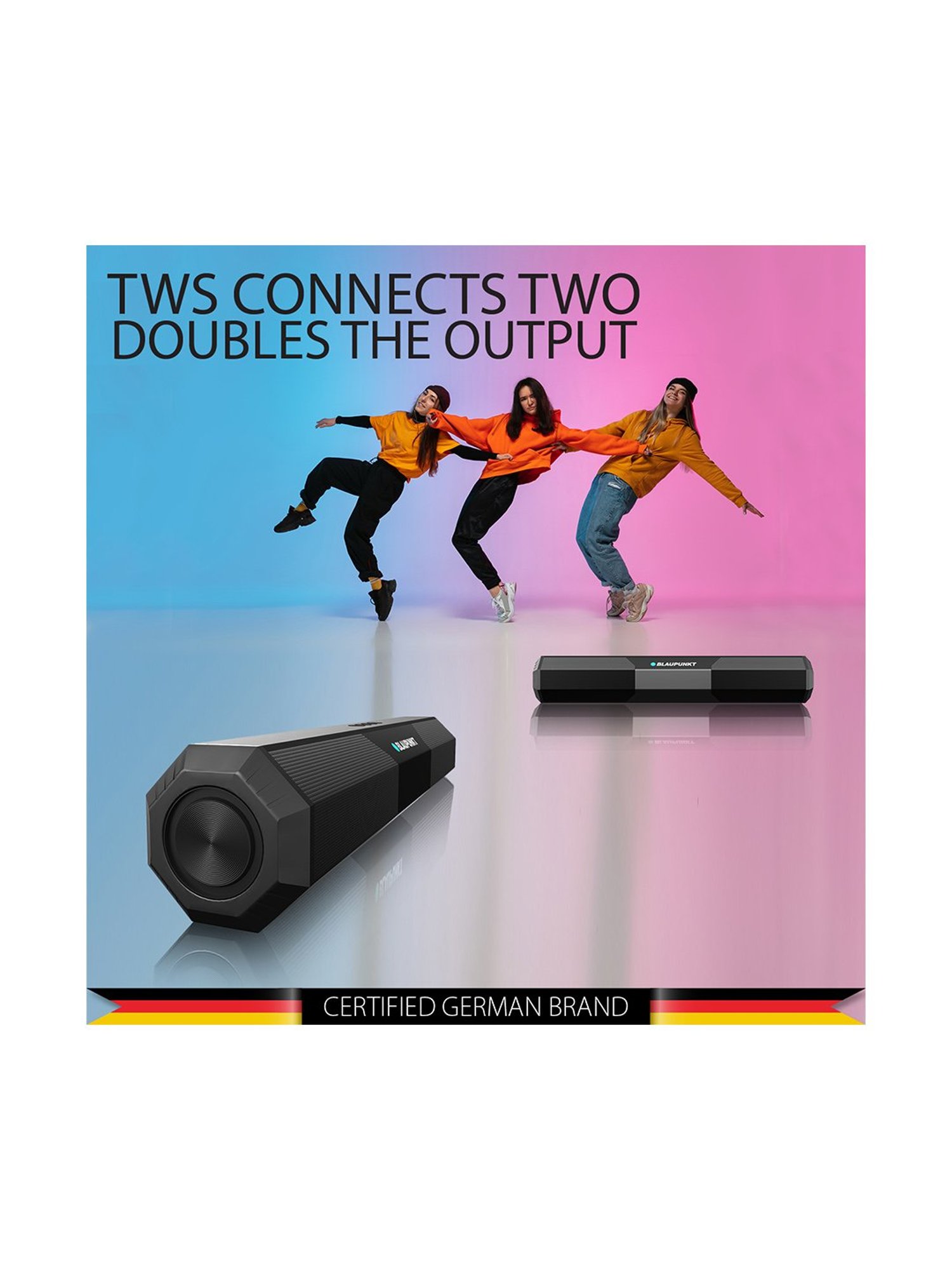 Portronics Decibel 24 | 10W Bluetooth Soundbar Speaker With In Built Mic (Black)