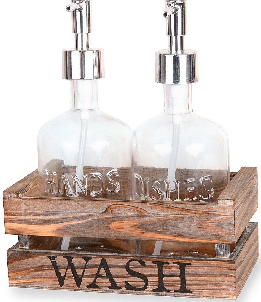 Mud Pie Soap & Hand Pump Set in Wood Crate