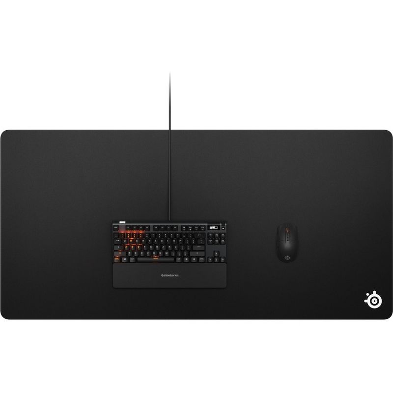 SteelSeries QcK Cloth Gaming Mousepad - 48.03" x 23.23" Dimension - Micro-woven Cloth Surface, Silicon Base, Rubber Base - Anti-slip