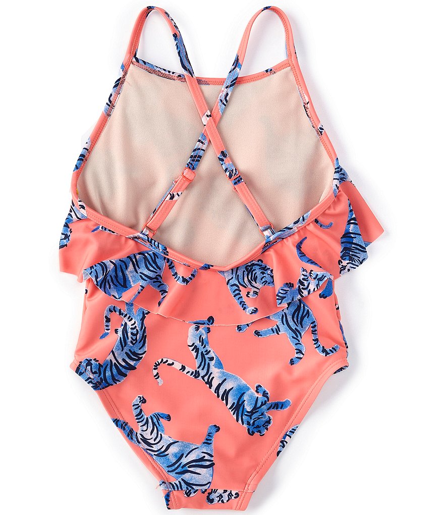 Tea Collection Little Girls 2-6 Tiger One-Piece Swimsuit