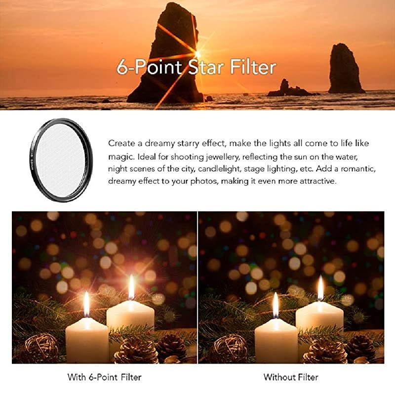 2020 Newly Phone Camera Graduated Color Filter Accessory Kit Adjustable BlueOrangeYellowRed Color Lens Star CPL Filter ND32 Filter for Camera iPhone Samsung Huawei etc