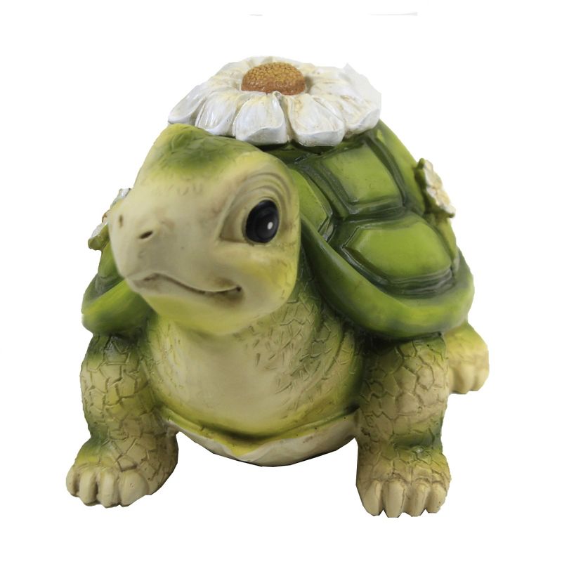 Home & Garden 4.0" Mini Turtle Painted Critter Landscape Accent Roman, Inc  -  Outdoor Sculptures And Statues