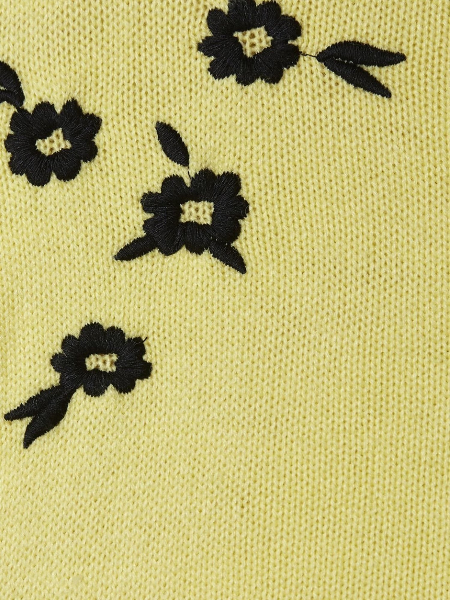 Honey by Pantaloons Yellow Embroidered Sweater