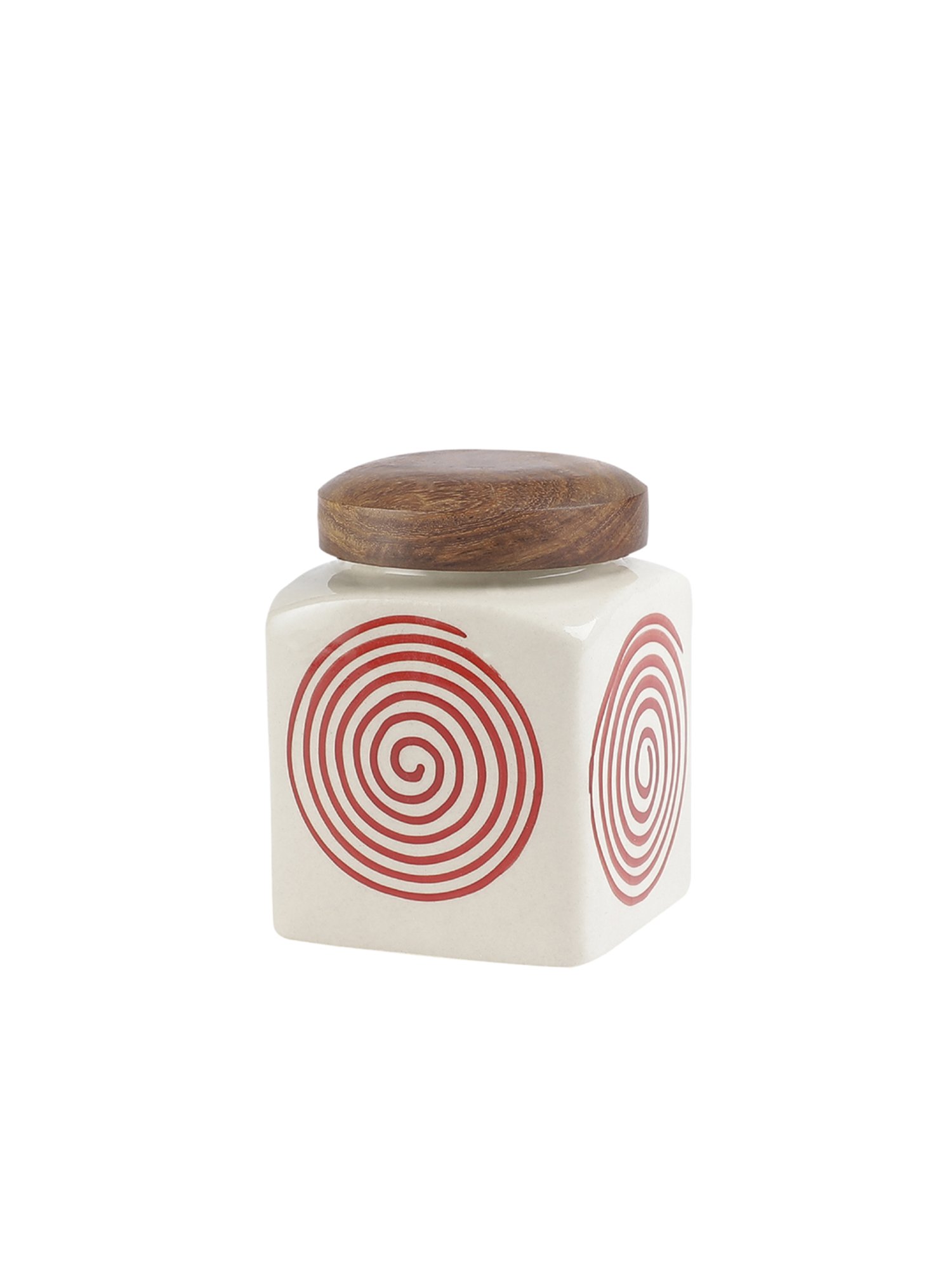 VarEesha Red Square Ceramic Jars - Set of 3