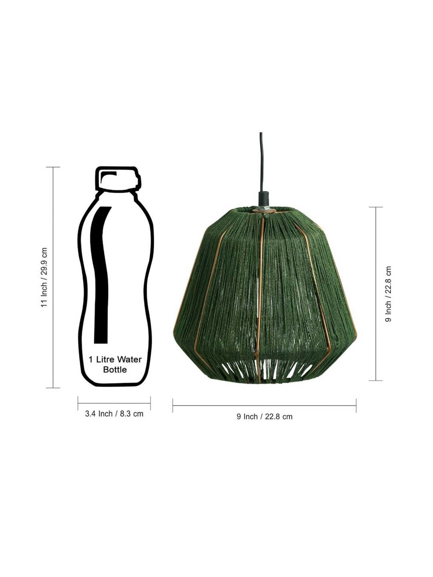 ExclusiveLane Illuminations Brown Jute Handwoven Hanging Pendant Lamp