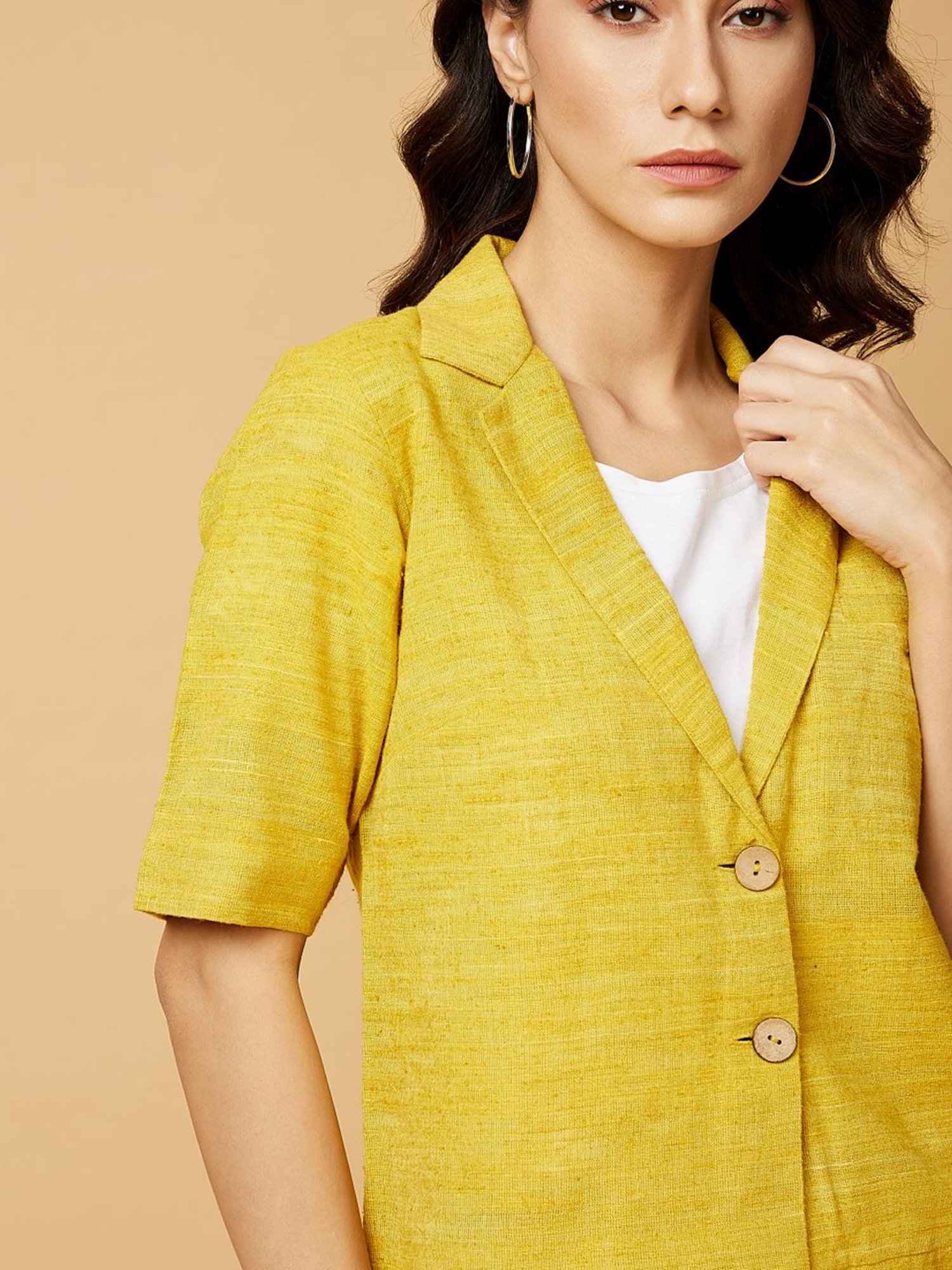 Arras Mustard Yellow Notch Collar Shirt