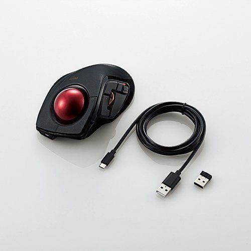 ELECOM M-DPT1MRXBK DEFT PRO Gaming Trackball Mouse Wired, Wireless, and Bluetooth, High-Performance Ruby Ball, Advanced Responsiveness, 8 Mappable Buttons, Smooth Scrolling, Extra Large, Black