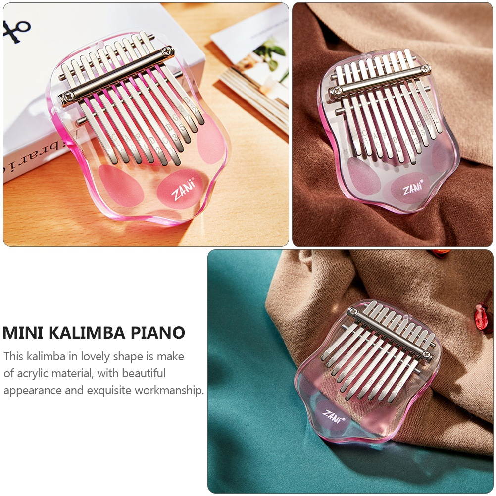 1 Set Compact Lightweight Portable Kalimba Thumb Piano Acrylic Finger Piano for Men