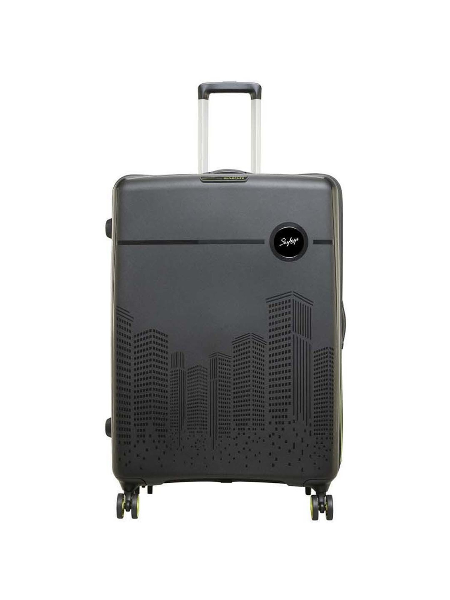 Skybags Cityscape Black Printed Hard Medium Trolley Bag - 48 Ltrs