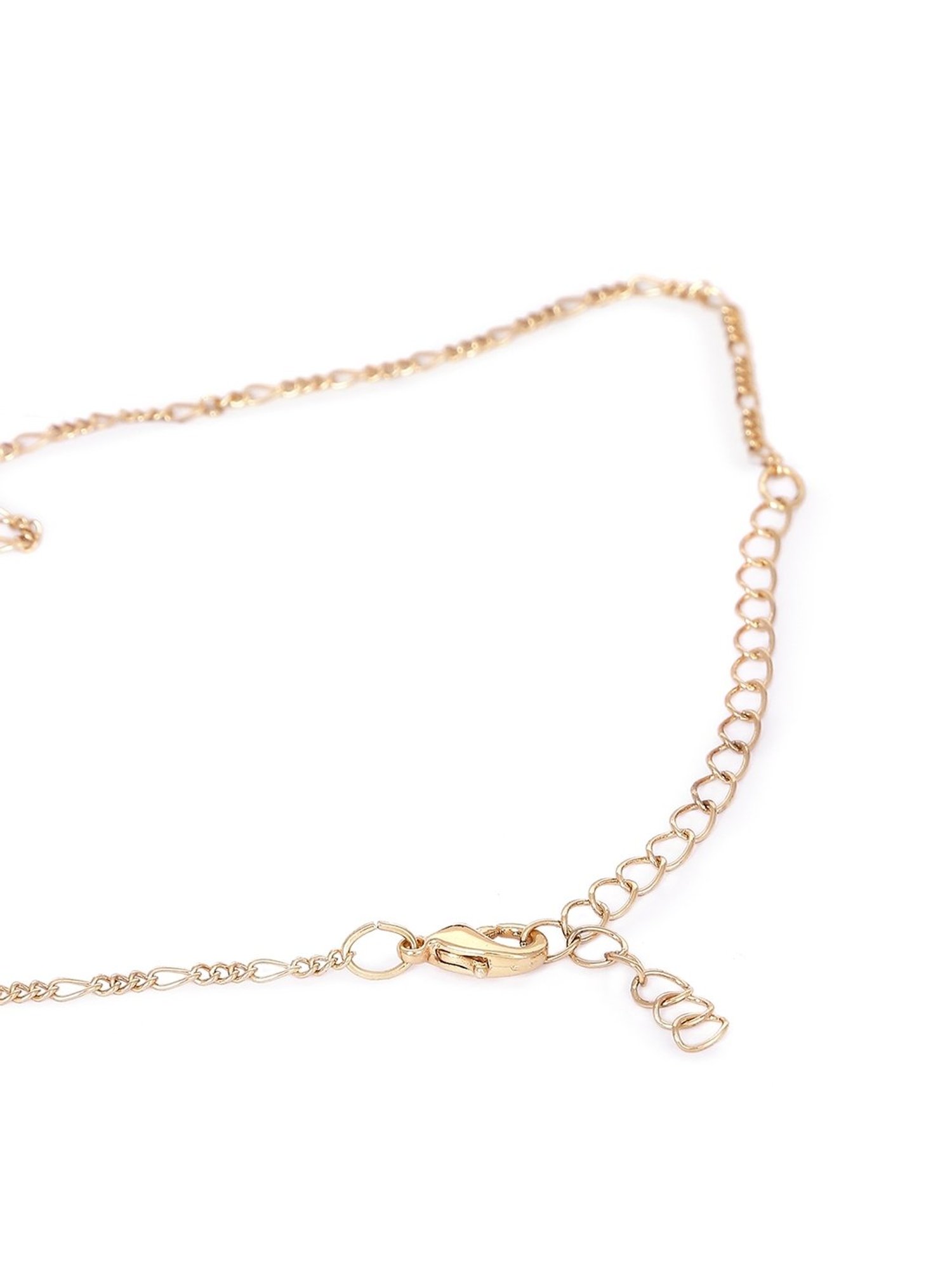 Lilly & Sparkle Gold Toned Brass Chain with Circular Tree Pendant