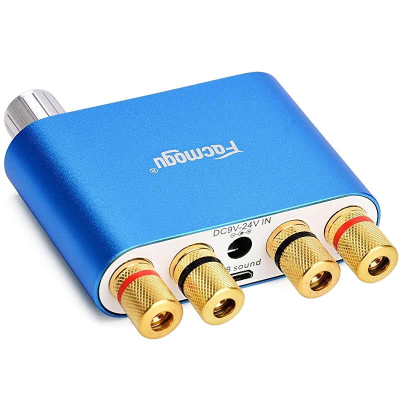Mini Stereo Amplifier 50Wx2 Bass Bluetooth Receiver DC 924V 12V Mini BT 40 Home amp Car Audio Dual Channel Amplifier HIFI Wireless Receiver Amp Ampli Module with EMI Filter Blue