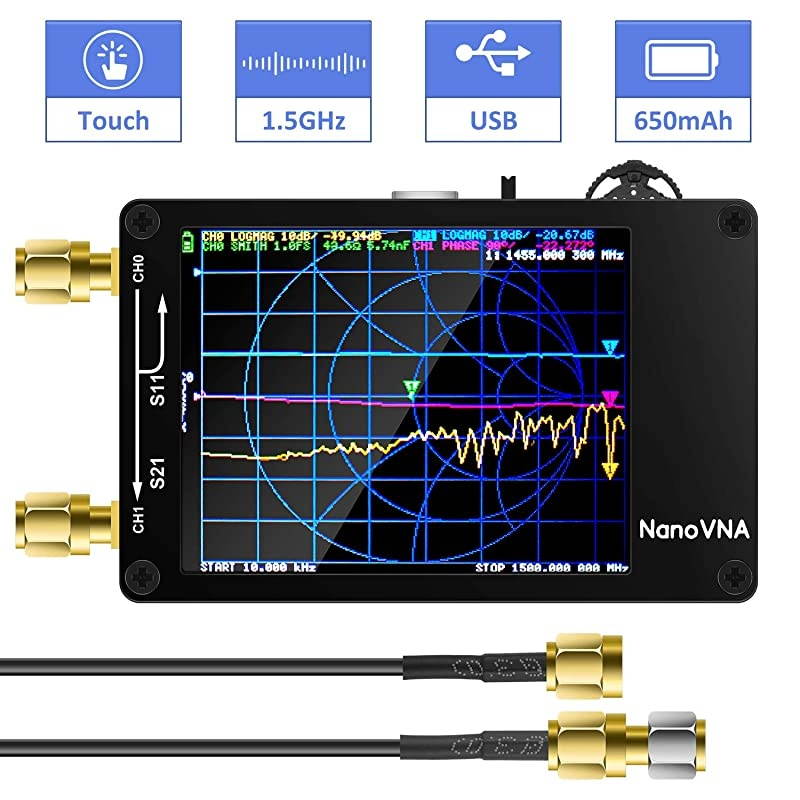 Vector Network Analyzer 10KHz 15GHz V34 HF VHF UHF Antenna Analyzer Measuring S Parameters Voltage Standing Wave Ratio Phase Delay Smith Chart