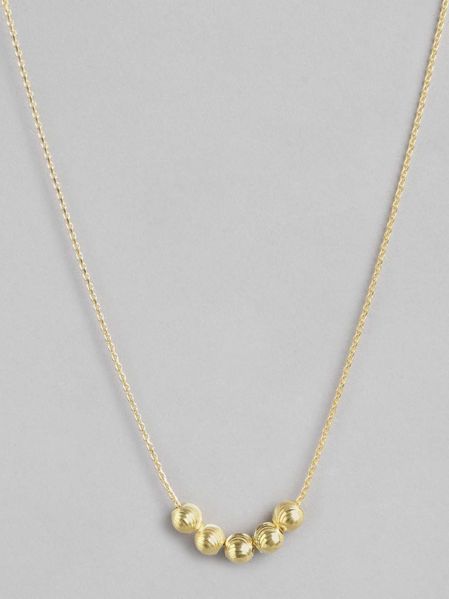 Zavya 925 Silver Orb Elegance Gold-Plated Chain for Women