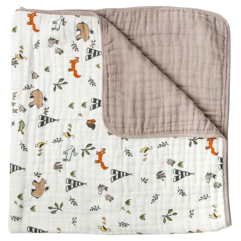 Little Unicorn 4-Layer Cotton Swaddle Blanket - Forest Friends
