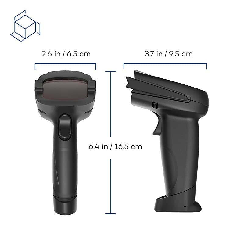 Barcode Scanner  2in1 Bluetooth Barcode Scanner Wireless and Wired Portable Bar Code Scanner USB Barcode Reader for Computer iPhone iPad and Other Android Smartphone Tablet