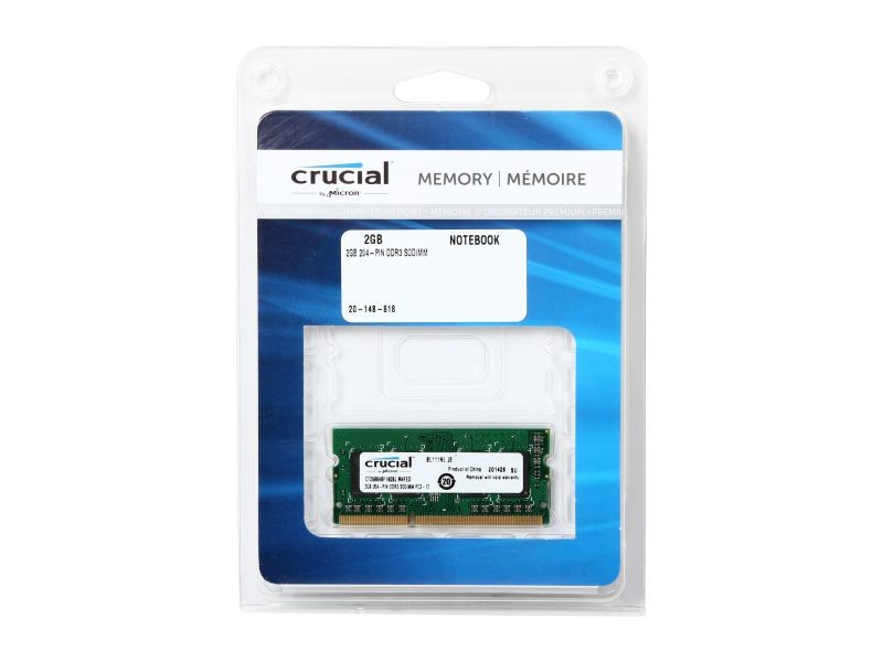 Crucial 8GB (2 x 4GB) 204-Pin DDR3 SO-DIMM DDR3L 1600 (PC3L 12800) Laptop Memory Model CT2KIT51264BF160BJ