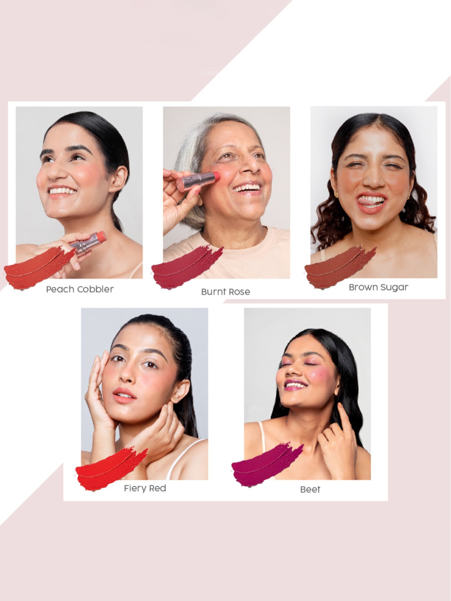 House of Makeup Dab N Glow Easy-Blend Lip + Cheek Tint Burnt Rose - 8 gm