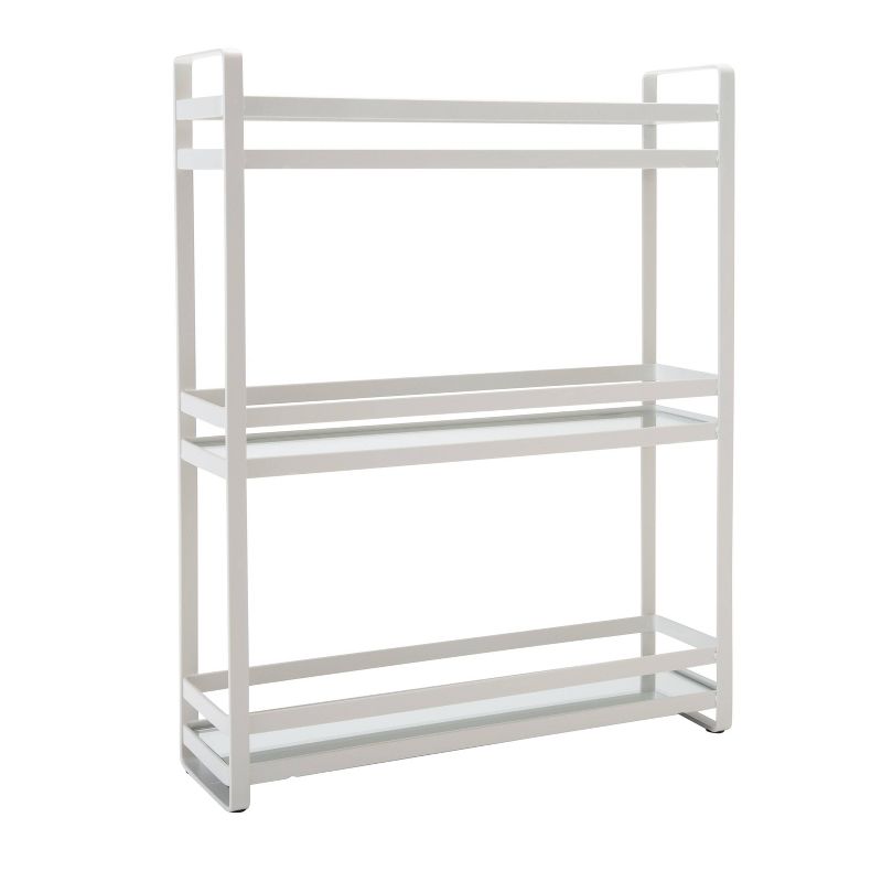 3 Tier Flat Wire Slim Vanity Tower White - Home Details