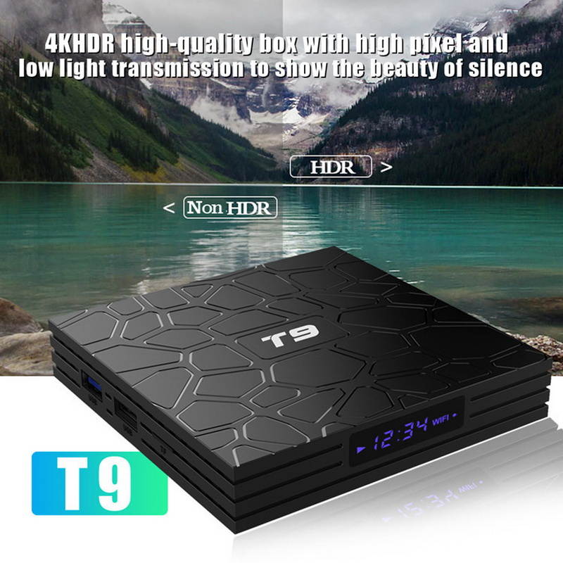 T9 RK3318 TV Box 4GB 64GB Android 9.0 USB 3.0 4k HD network player Set-Top Box CF HDMI Dual frequency wifi Bluetooth 4.0