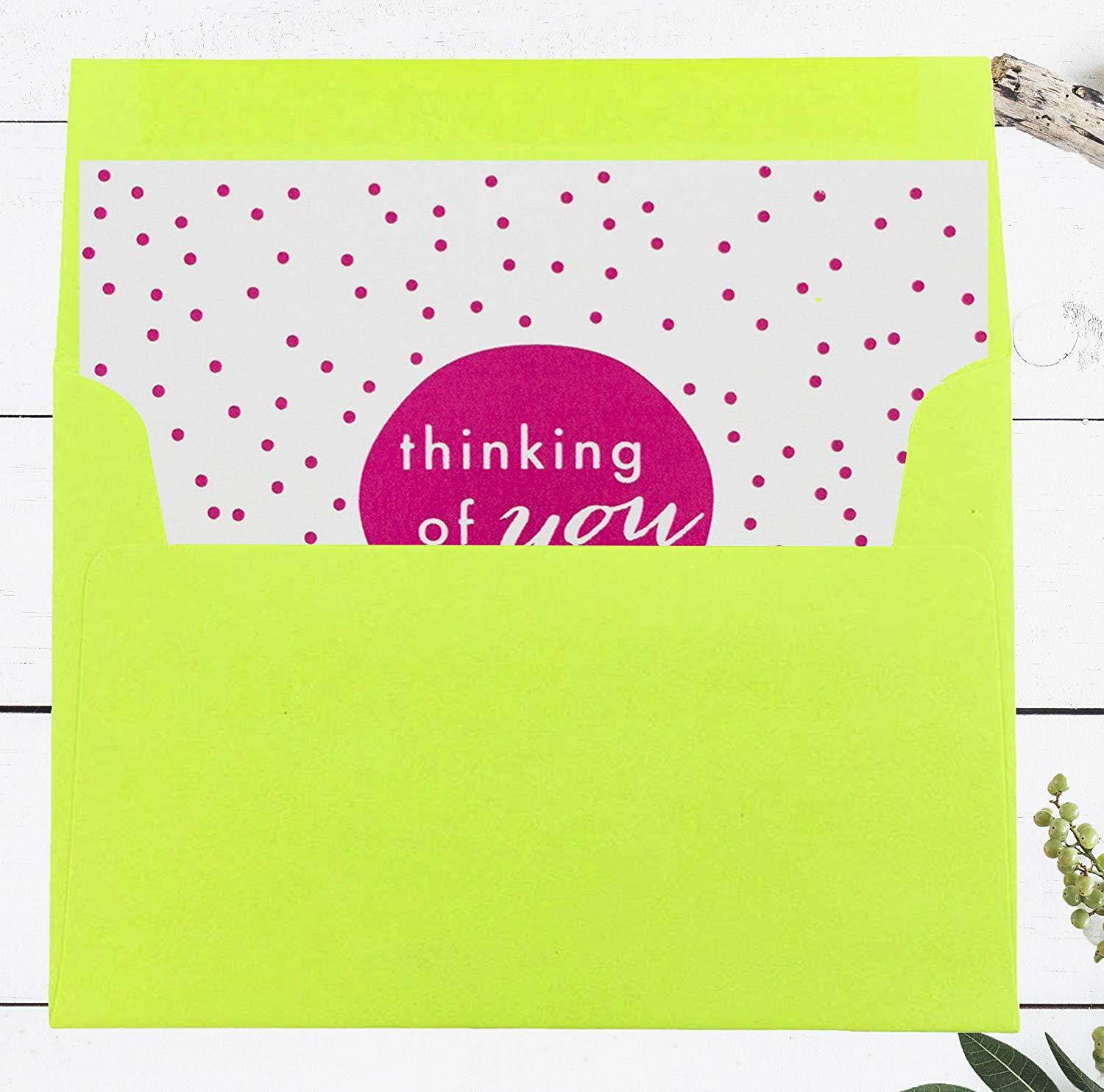 JAM PAPER A6 Colored Invitation Envelopes - 4 3/4 x 6 1/2 - Ultra Lime Green - 50/Pack