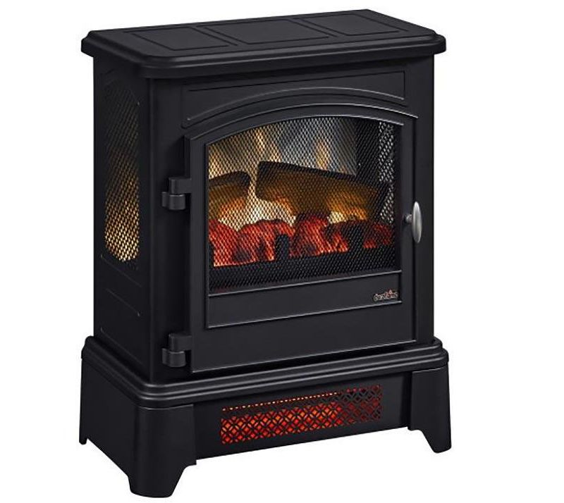 Duraflame Black Infrared 3D Freestanding Stove with Pedestal Base - DFI-7105-01