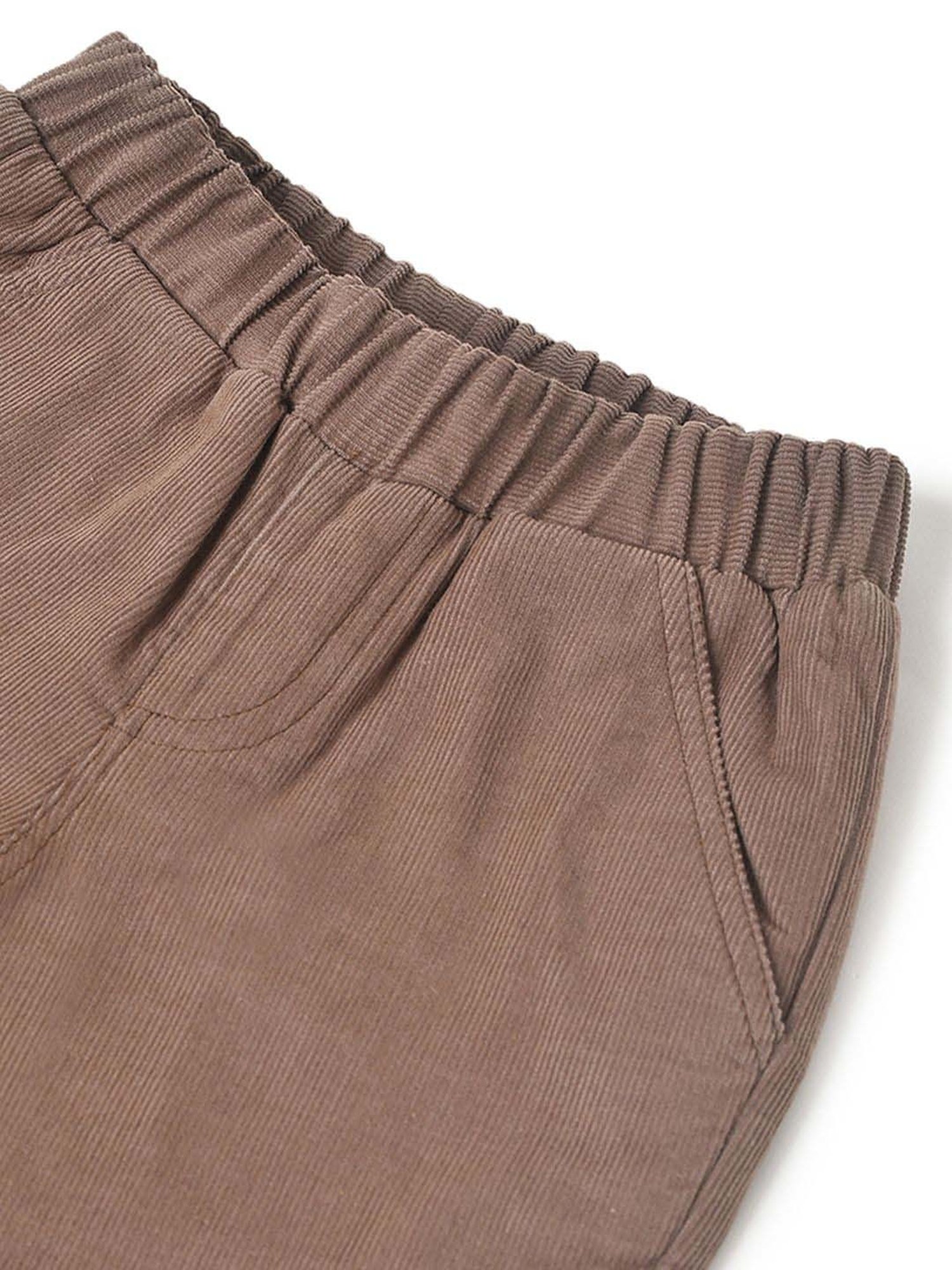 MiArcus Boys Brown Cotton Regular Fit Trousers