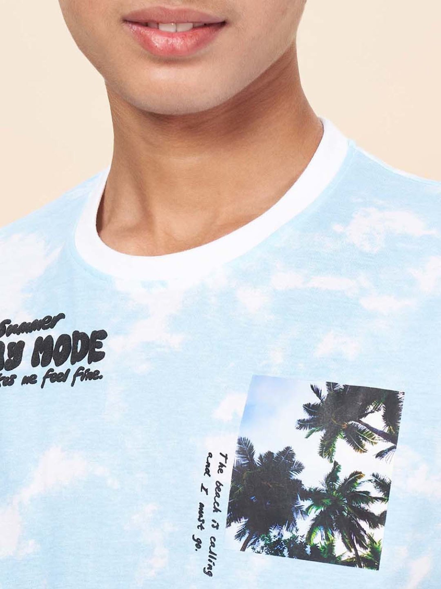 Coolsters by Pantaloons Kids Sky Blue Cotton Printed T-Shirt