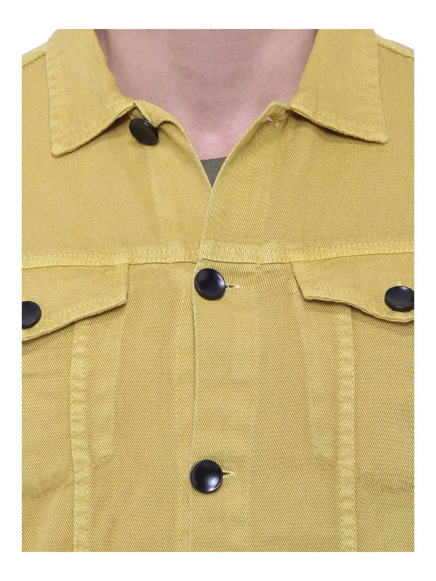 Kuons Avenue Khaki Shirt Collar Denim Jacket