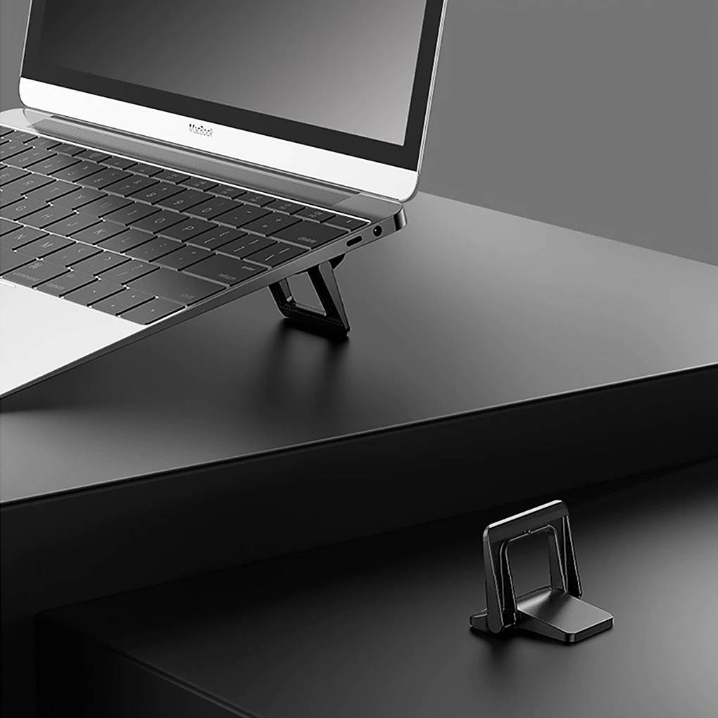 1Pair (2pcs) Mini Portable Invisible Laptop Holder Adjustable Cooling Stand Foldable Multifunctional Holder for Laptop Notebook