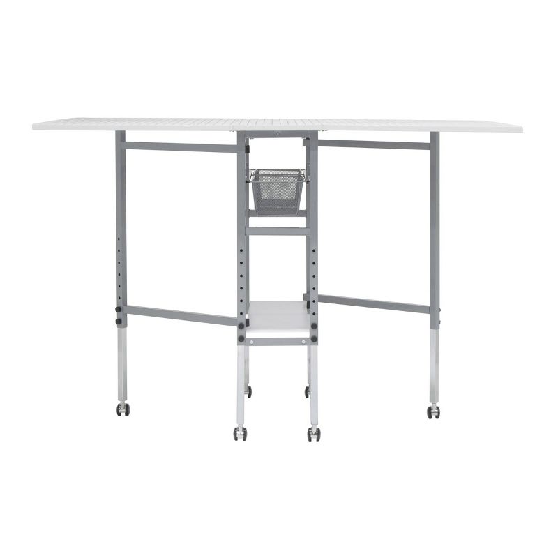 Cutting Table with Grid Silver/White - Sew Ready