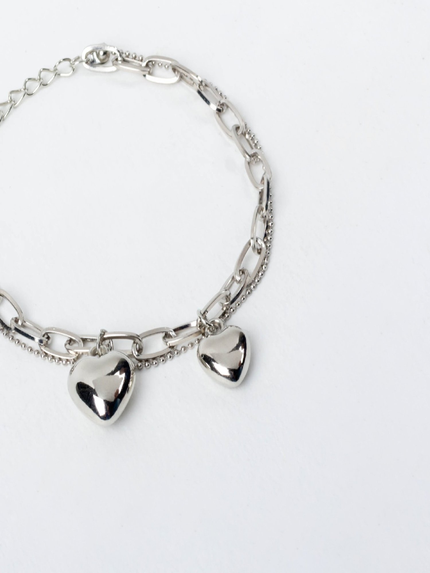 Jewelz Fashionable Charms Bracelet With Heart Shaped Hangings for Girls & Women