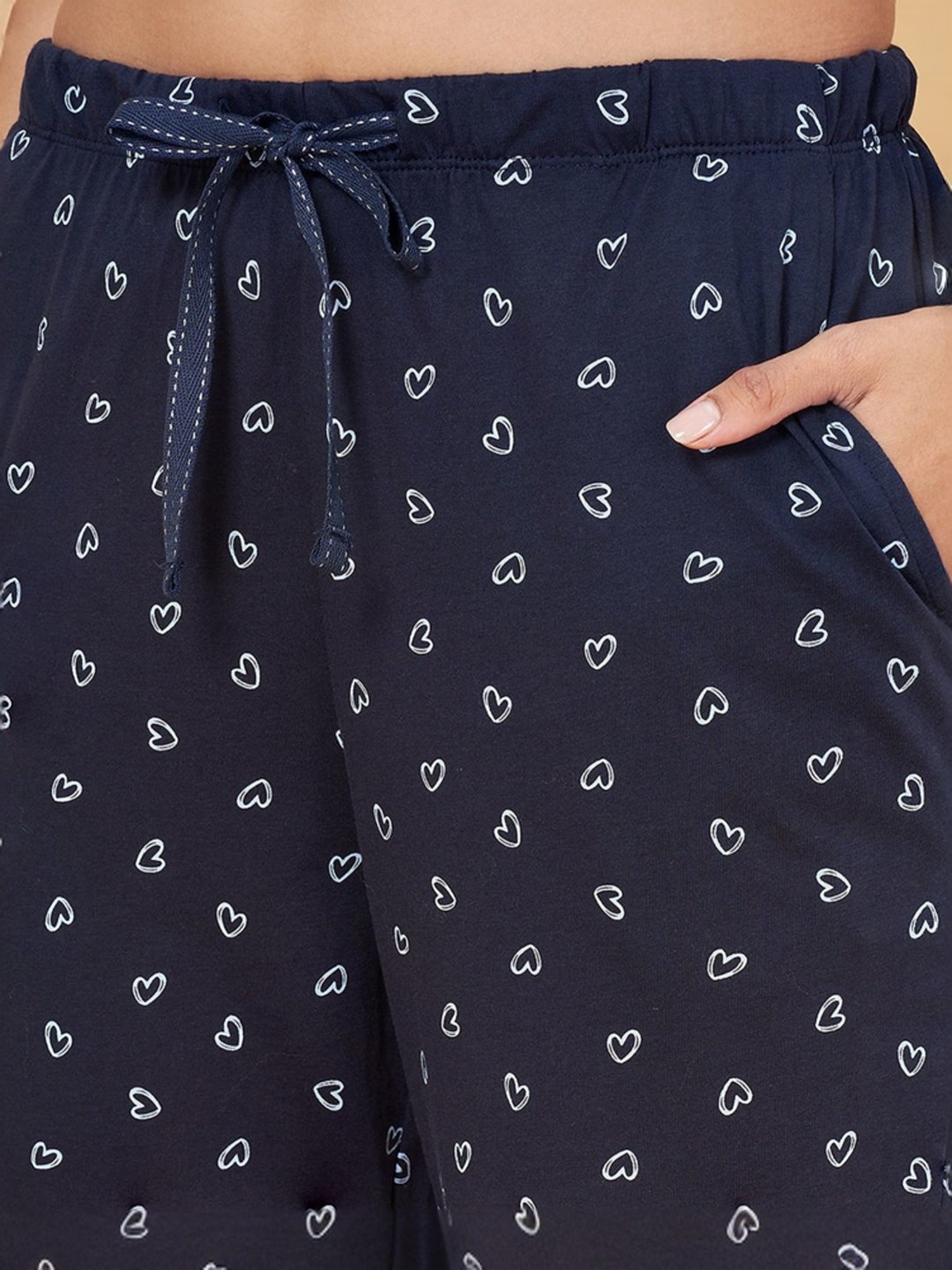 Dreamz by Pantaloons Navy Cotton Printed Pyjamas