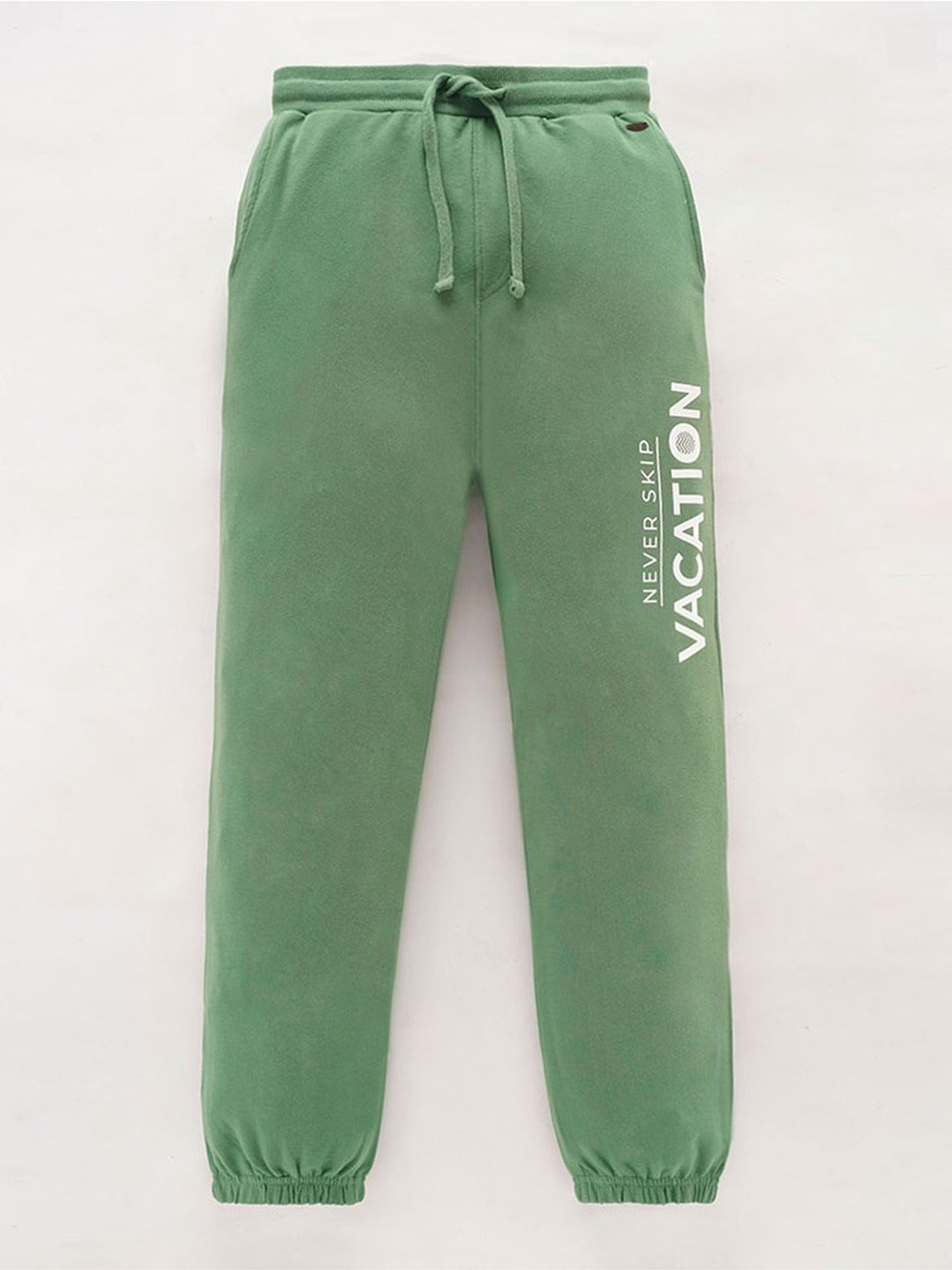 Edheads Kids Green Cotton Printed Joggers