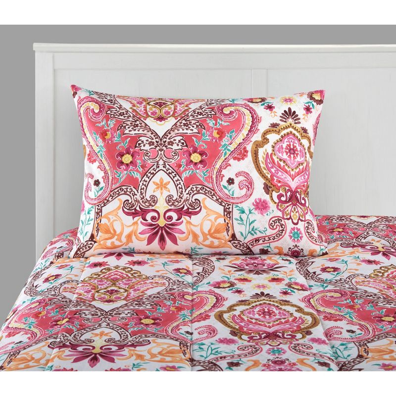 Twin/Twin XL Gilded Medallion Bed in a Bag Red - Heritage Club