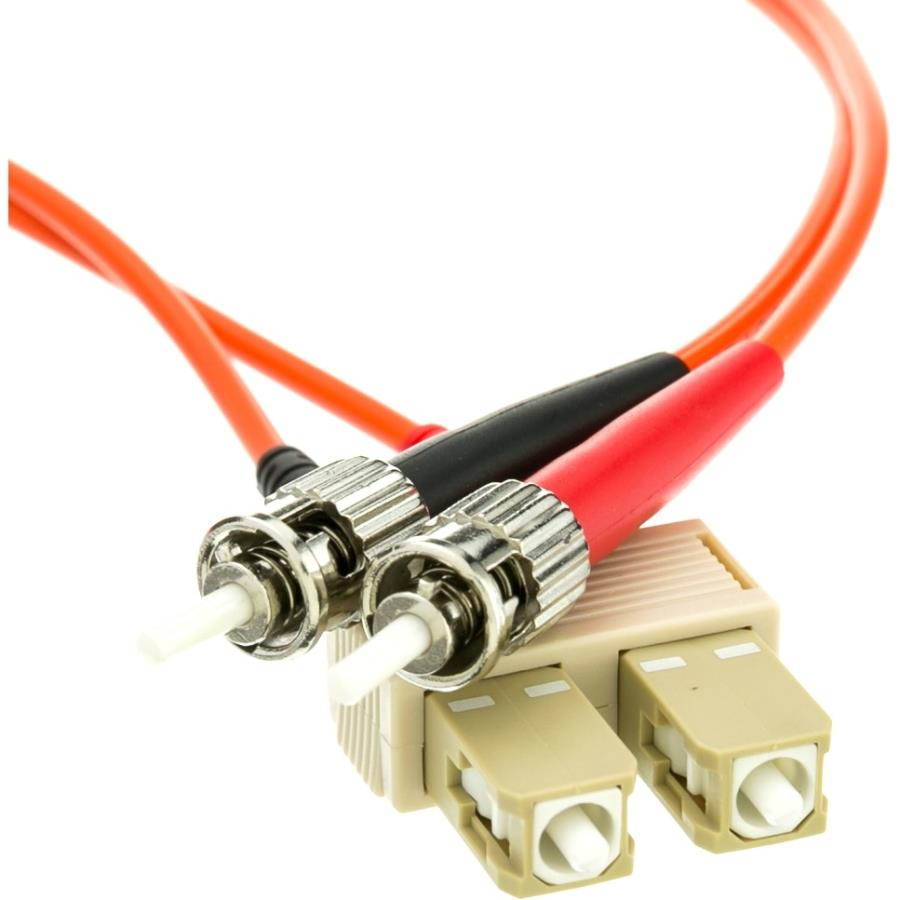 CableWholesale Fiber Optic Cable, SC / ST, Multimode, Duplex, 62.5/125, 25 meter (82 foot)