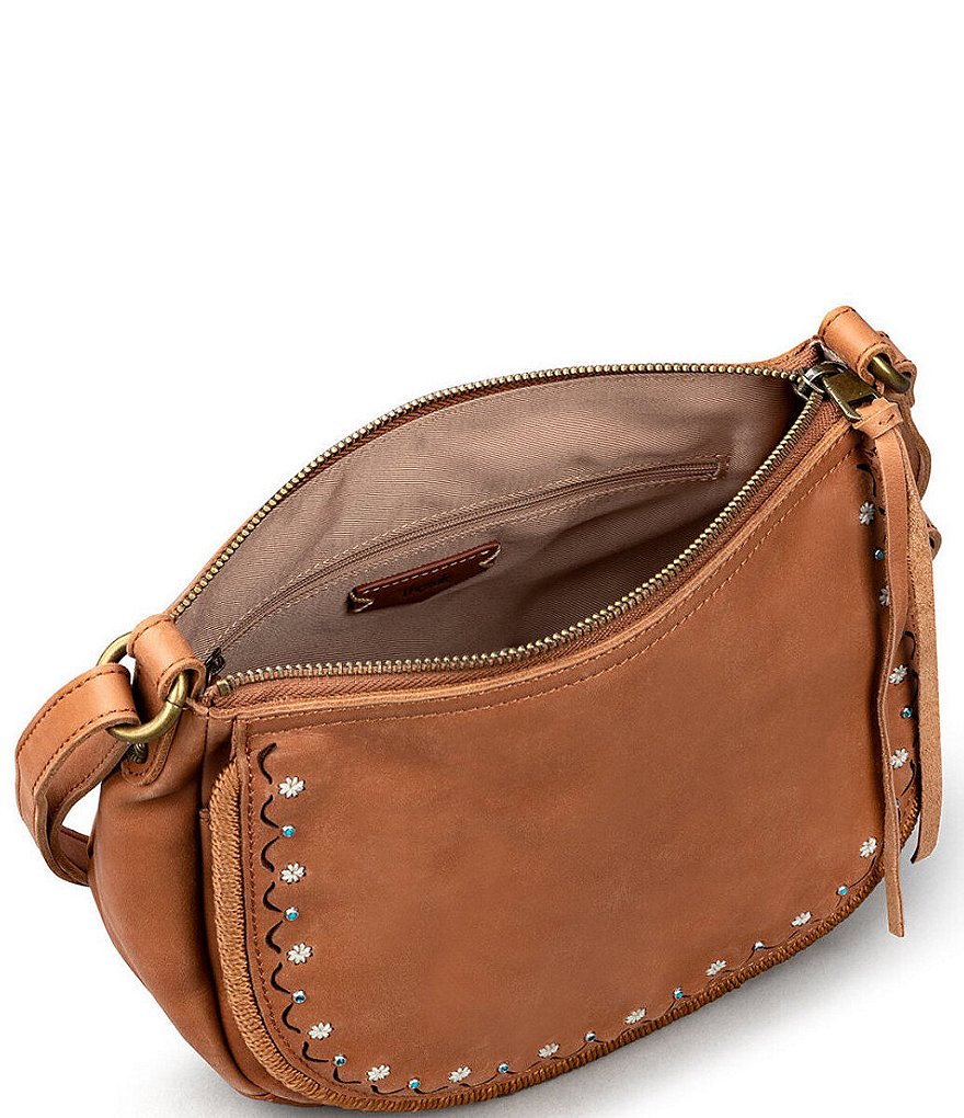 The Sak Gen Leather Antique Brass Hardware Shoulder Saddle Bag