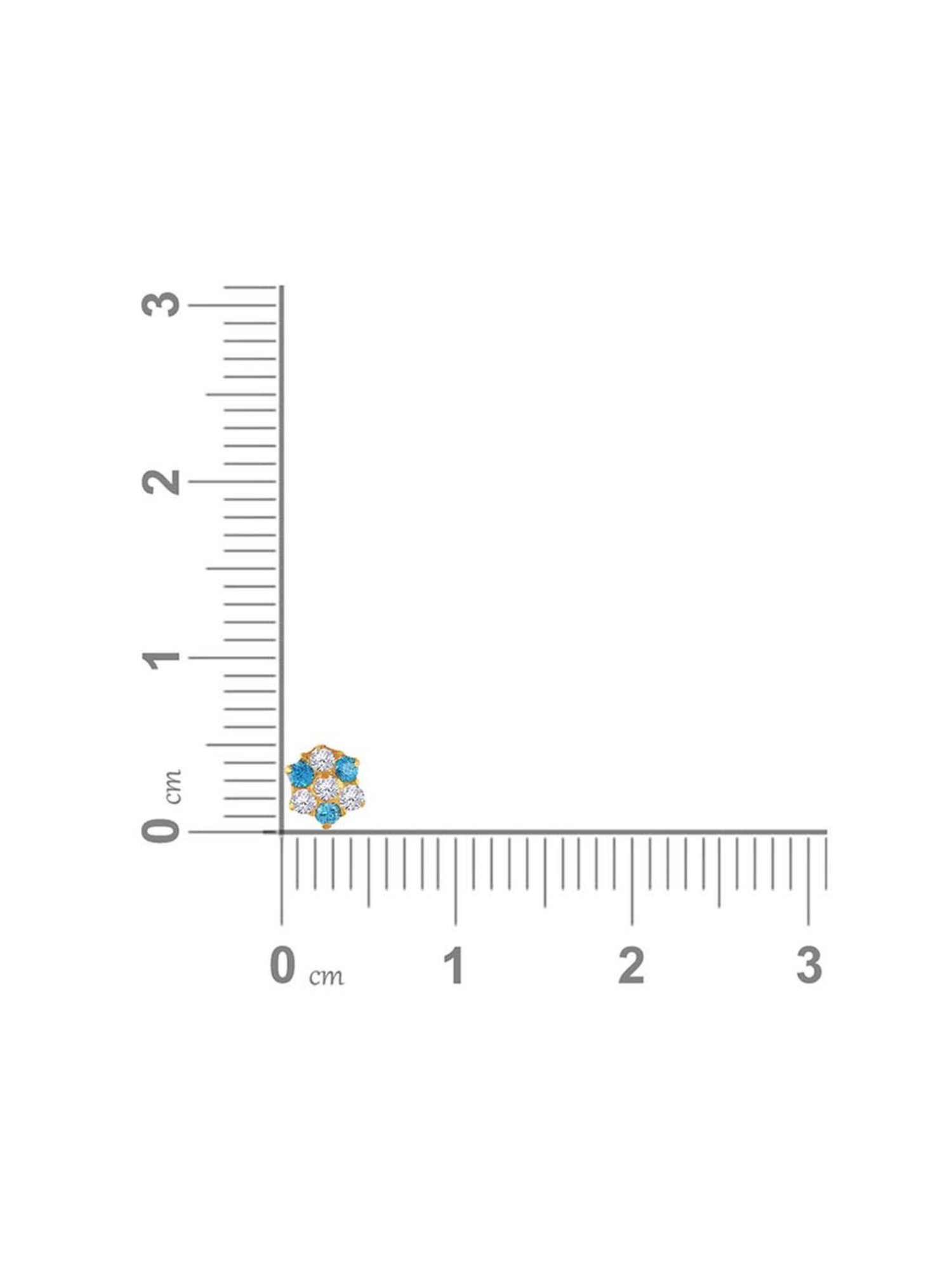 Malabar Gold and Diamonds Floral 22 kt Gold Nosepin