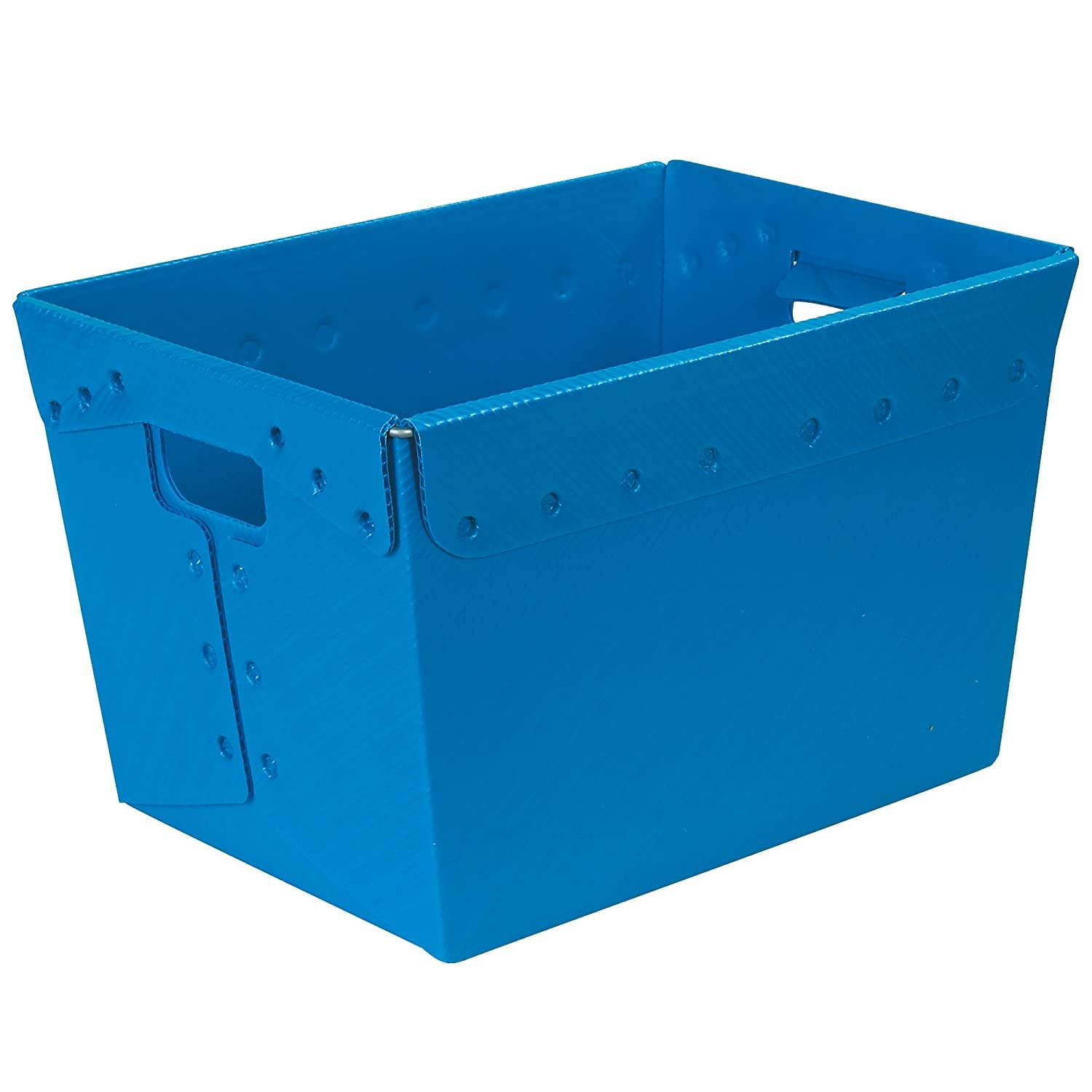 Boxes Fast BFBINS189 Space Age Totes, 23" x 15" x 16", Blue (Pack of 6)