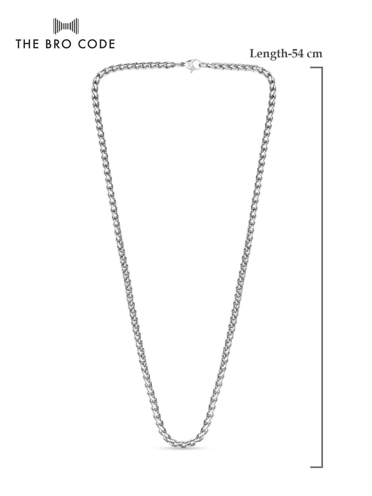 The Bro Code Silver-Plated Twisted Necklace For Men