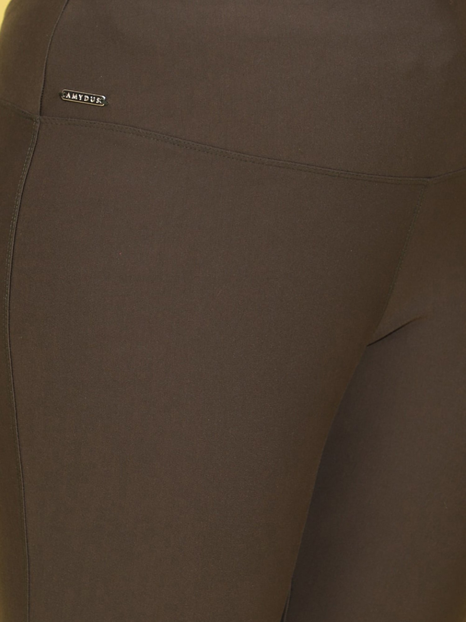 Amydus Olive Green Mid Rise Jeggings